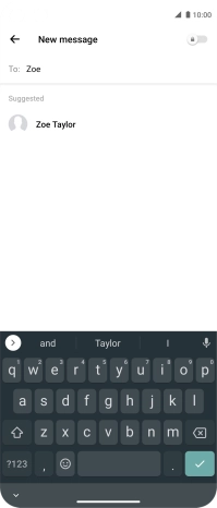 Key in the first letters of the recipient's name and press the required contact.