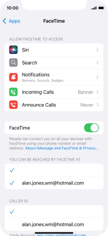 Press the indicator next to 
