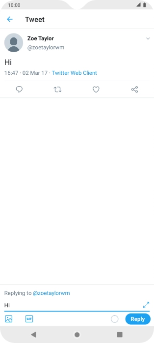 Write your reply and press Reply.