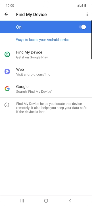 Press the Home key to return to the home screen.