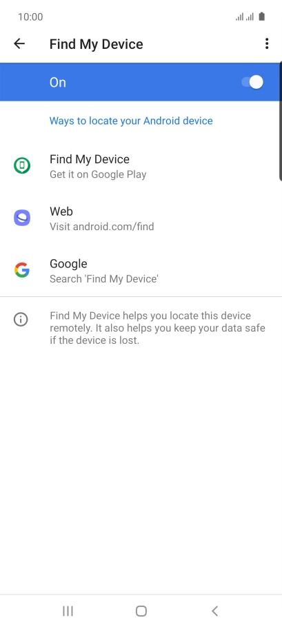 Press the Home key to return to the home screen.