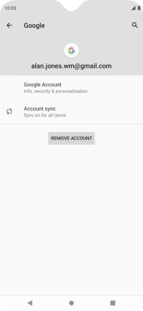 Press Account sync.