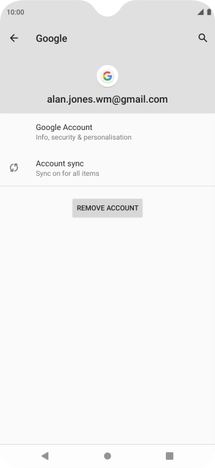 Press Account sync.