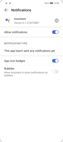Press the indicator next to 
