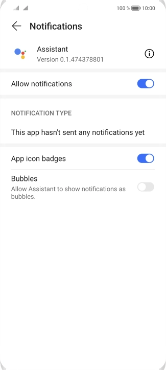 Press the indicator next to 