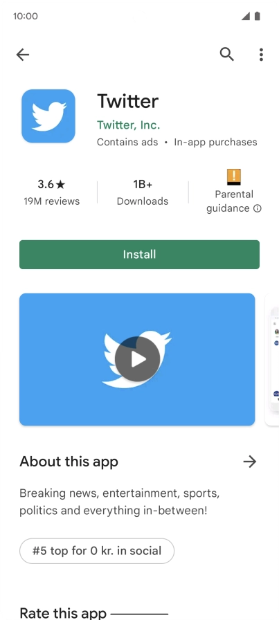 Press Install and follow the instructions on the screen to install the app.