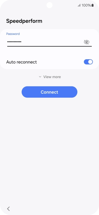Key in the password for the Wi-Fi network and press Connect.