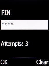 Key in your PIN and press the Navigation key.