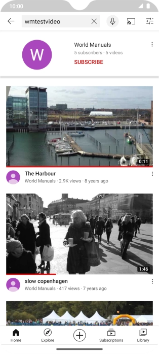 Press the required video clip.