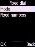 Select Mode and press the Left selection key.