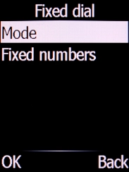 Select Mode and press the Left selection key.
