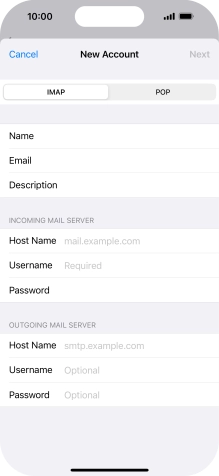 Press IMAP.