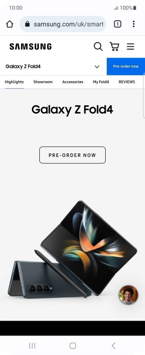 Press the address bar.