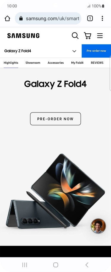 Press the address bar.