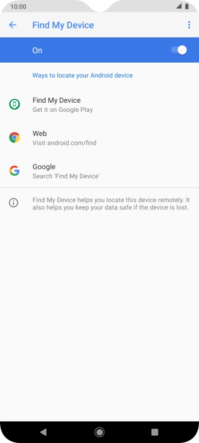 Press the Home key to return to the home screen.
