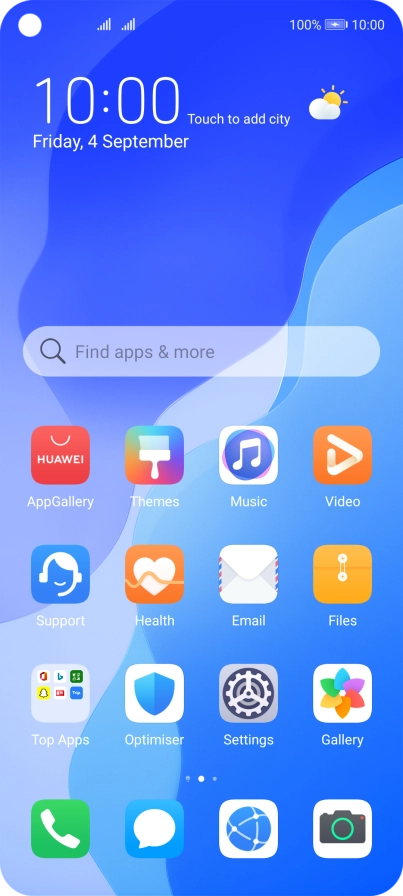The battery charging icon shows that the battery is charging.