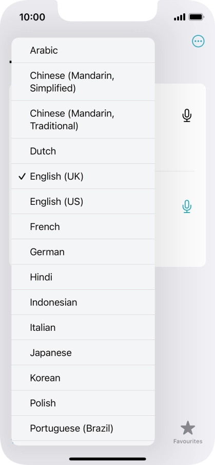 Press the required source language.