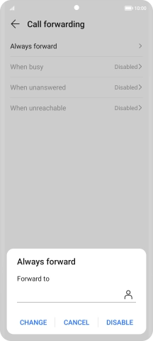 Press DISABLE.