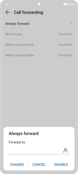 Press DISABLE.