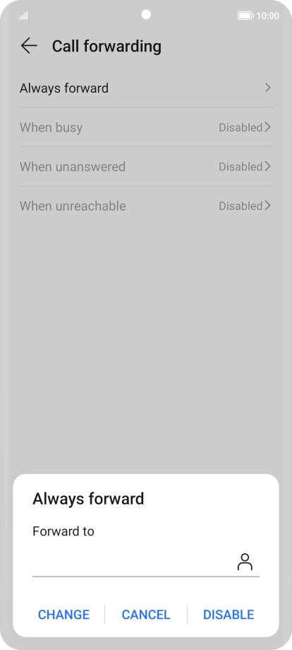 Press DISABLE.