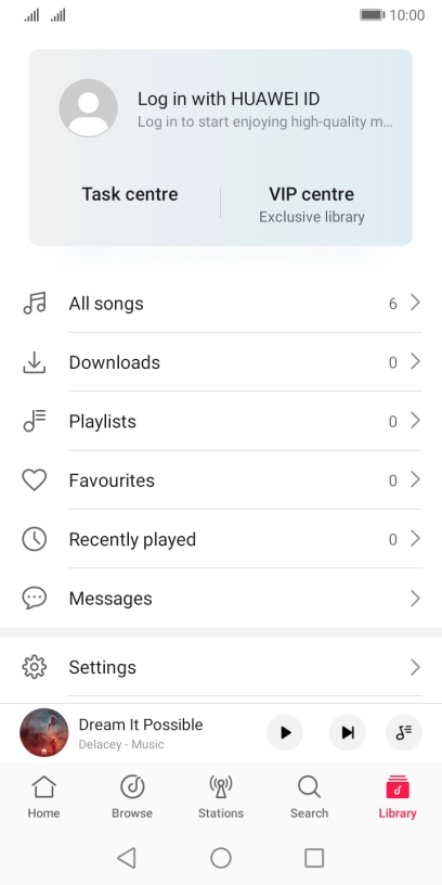 Press All songs.