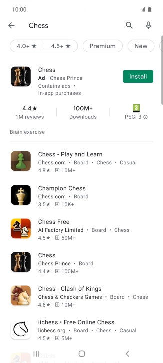 Press the required app.