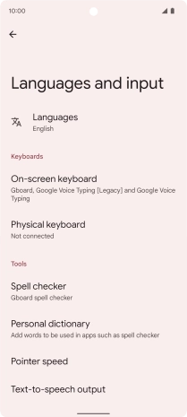 Press Languages.