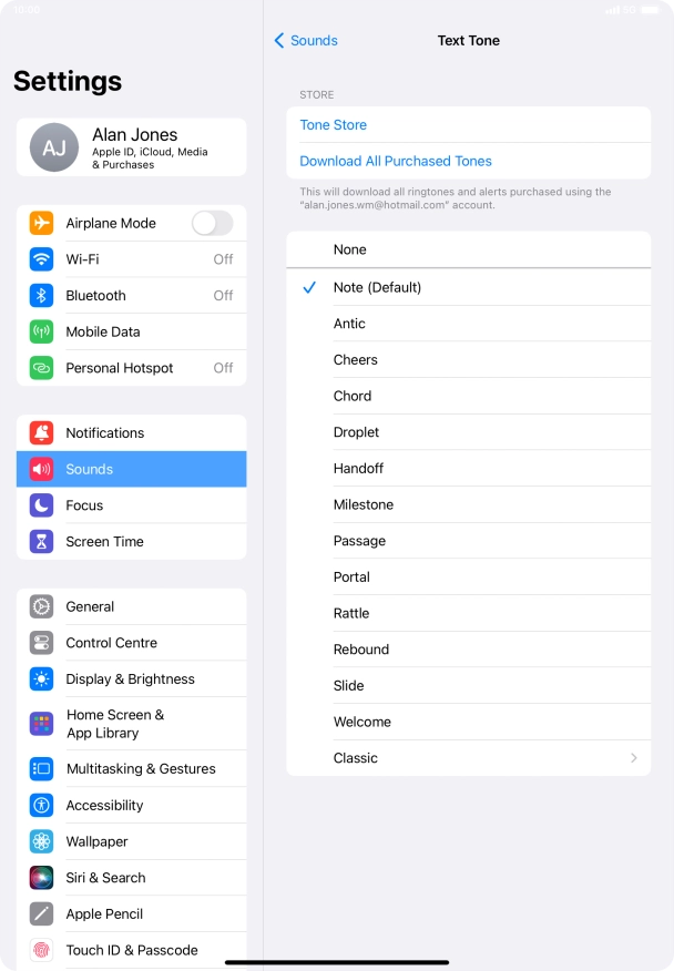 Press the required message tones to hear them.