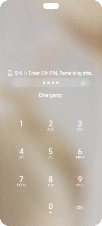 If you're asked to key in your PIN, do so and press OK.