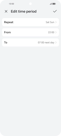 Follow the instructions on the screen to select settings for automatic activation of Do Not Disturb.