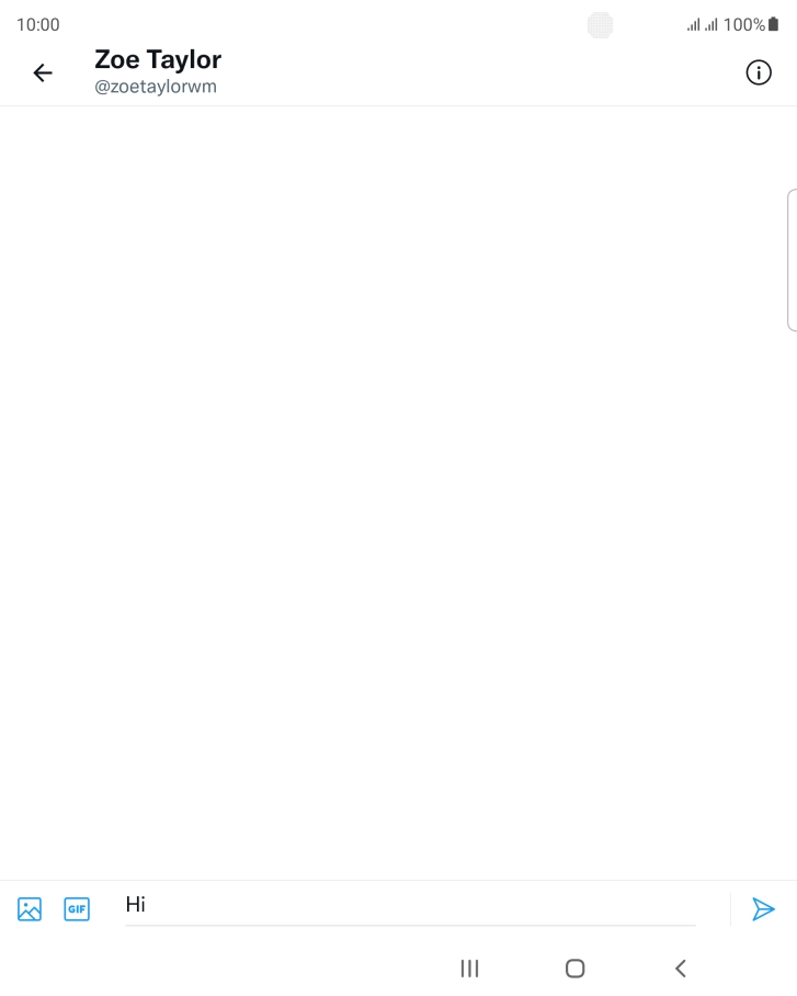 Write the required message and press the send icon.
