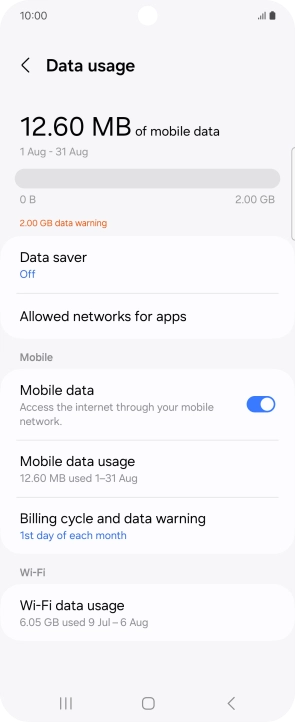 Press Data saver.