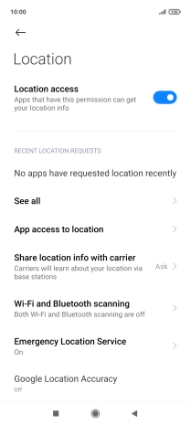 Press App access to location.