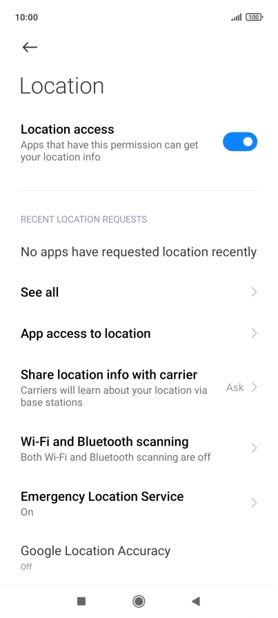 Press App access to location.