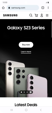 Press the menu icon.
