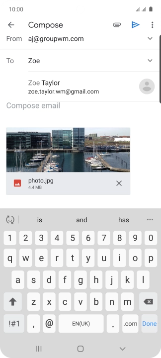 Press the required contact.