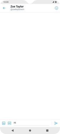 Write the required message and press the send icon.