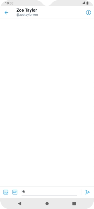 Write the required message and press the send icon.