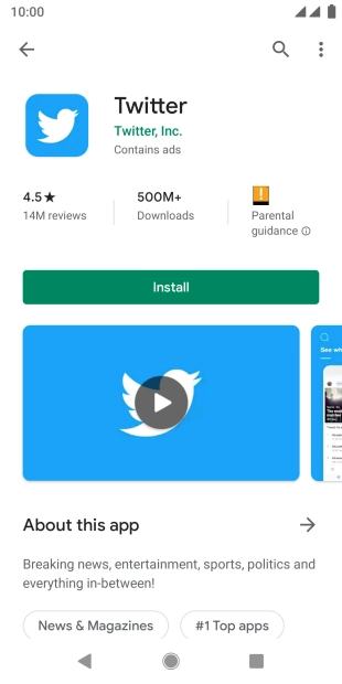Press Install and follow the instructions on the screen to install the app.