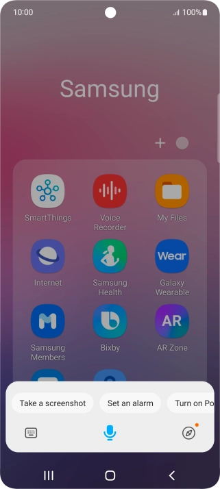 Say, in your own words, what you would like your phone to do, e.g.: CAMERA, CALL [contact], SEARCH THE WEB FOR [information].