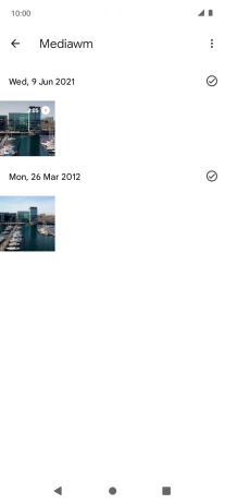 Press the required picture or video clip.
