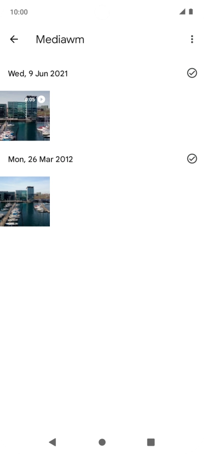 Press the required picture or video clip.