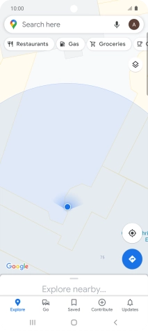 Press the search field and key in the required destination.