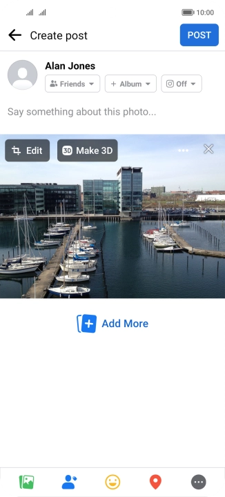 Press the text input field.