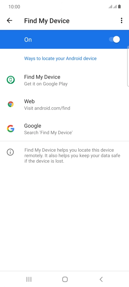 Press the Home key to return to the home screen.