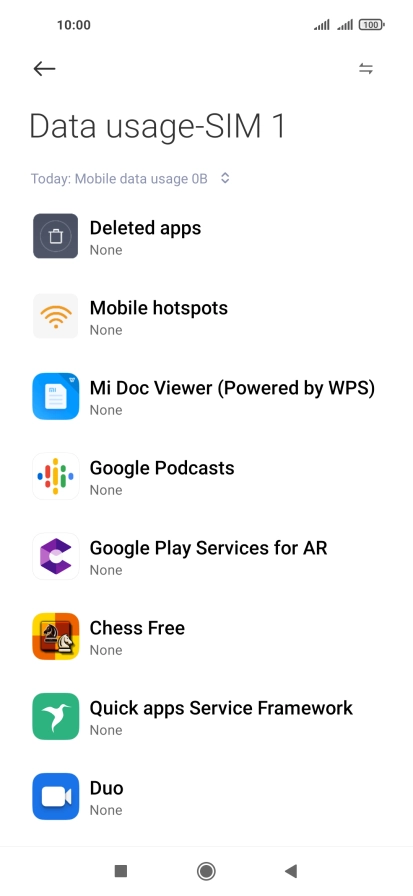 Press the drop down list.