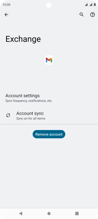 Press Account settings.