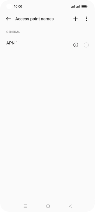 Press the new data connection icon.