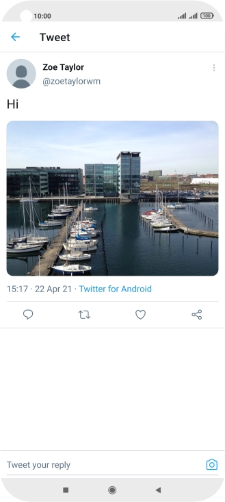 Press the text input field.
