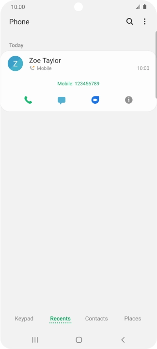 Press the info icon.